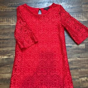 Girls  Red Lace Dress